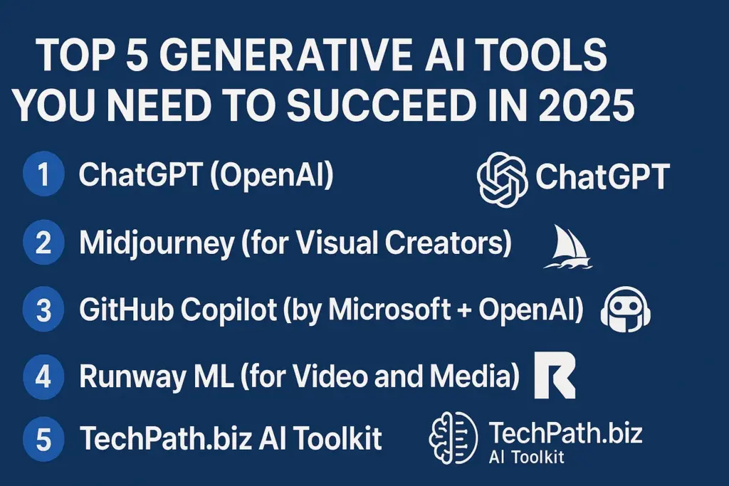 Top 5 Generative AI Tools You Need to Succeed in 2025